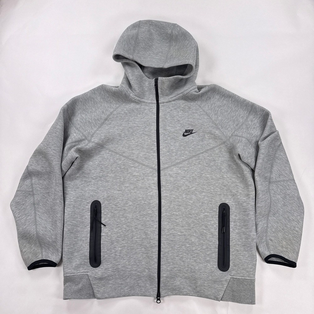 Nike Tech Fleece Windrunner Full Zip Hoodie Mens XL Dark Grey Heather Black